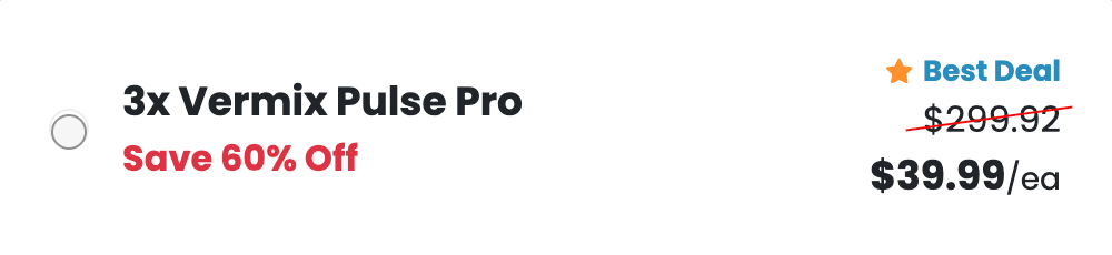 Vermix Pulse Pro Best Deal 60% Discount For Triple Package